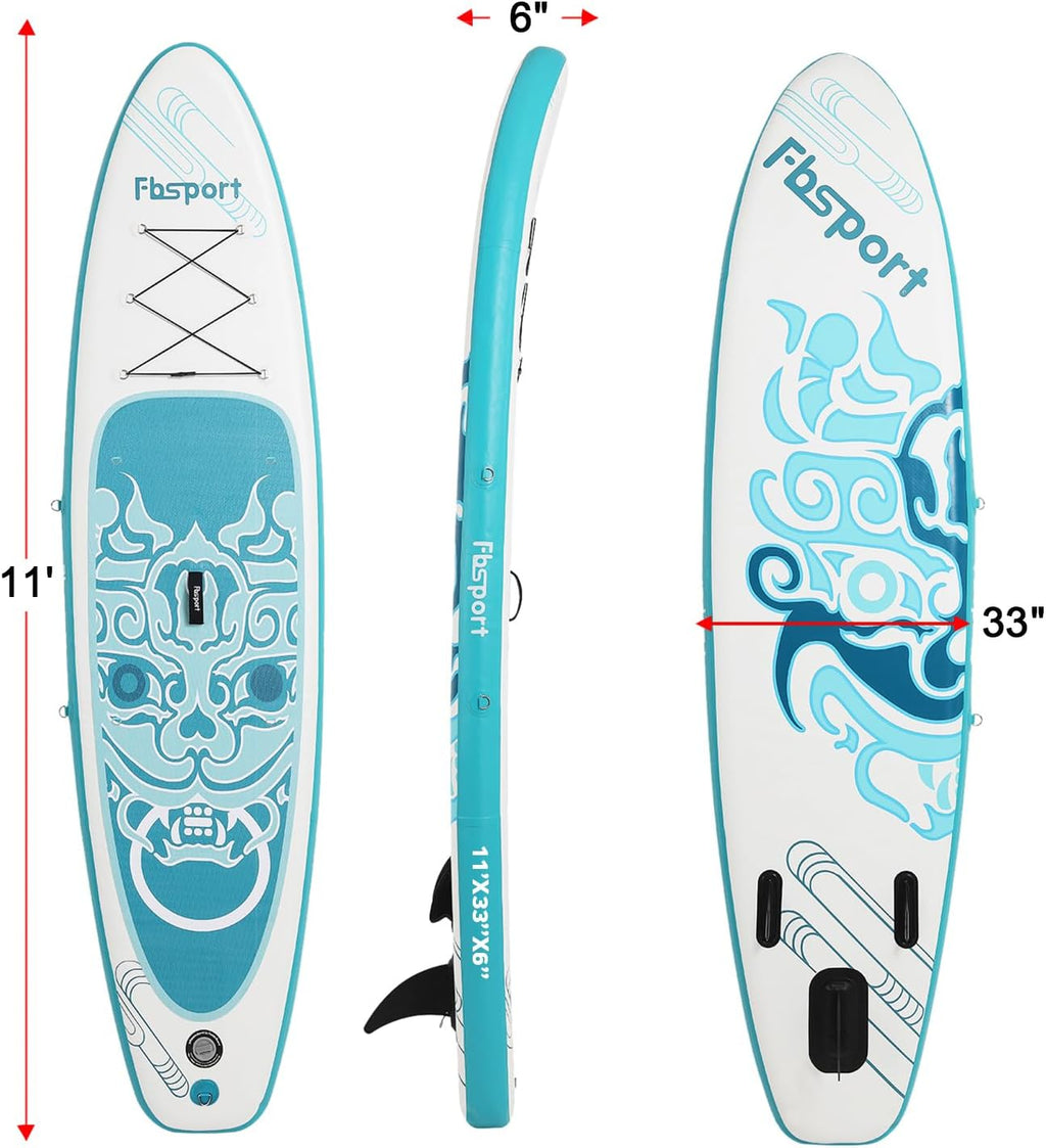 Premium Stand Up Paddle Board, Yoga Board with Durable SUP Accessories & Carry Bag | Wide Stance, Surf Control, Non-Slip Deck, Leash, Paddle and Pump for Youth & Adult