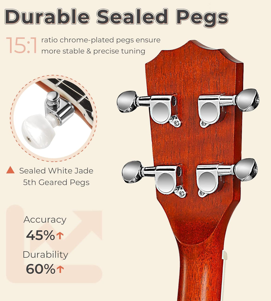 String Banjo 26 Inch, MINI Travel Banjo, Banjo Beginner Kit with Remo Head, Open Back & Closed Solid Back with beginner Kit, Comfortable Carrying Bag