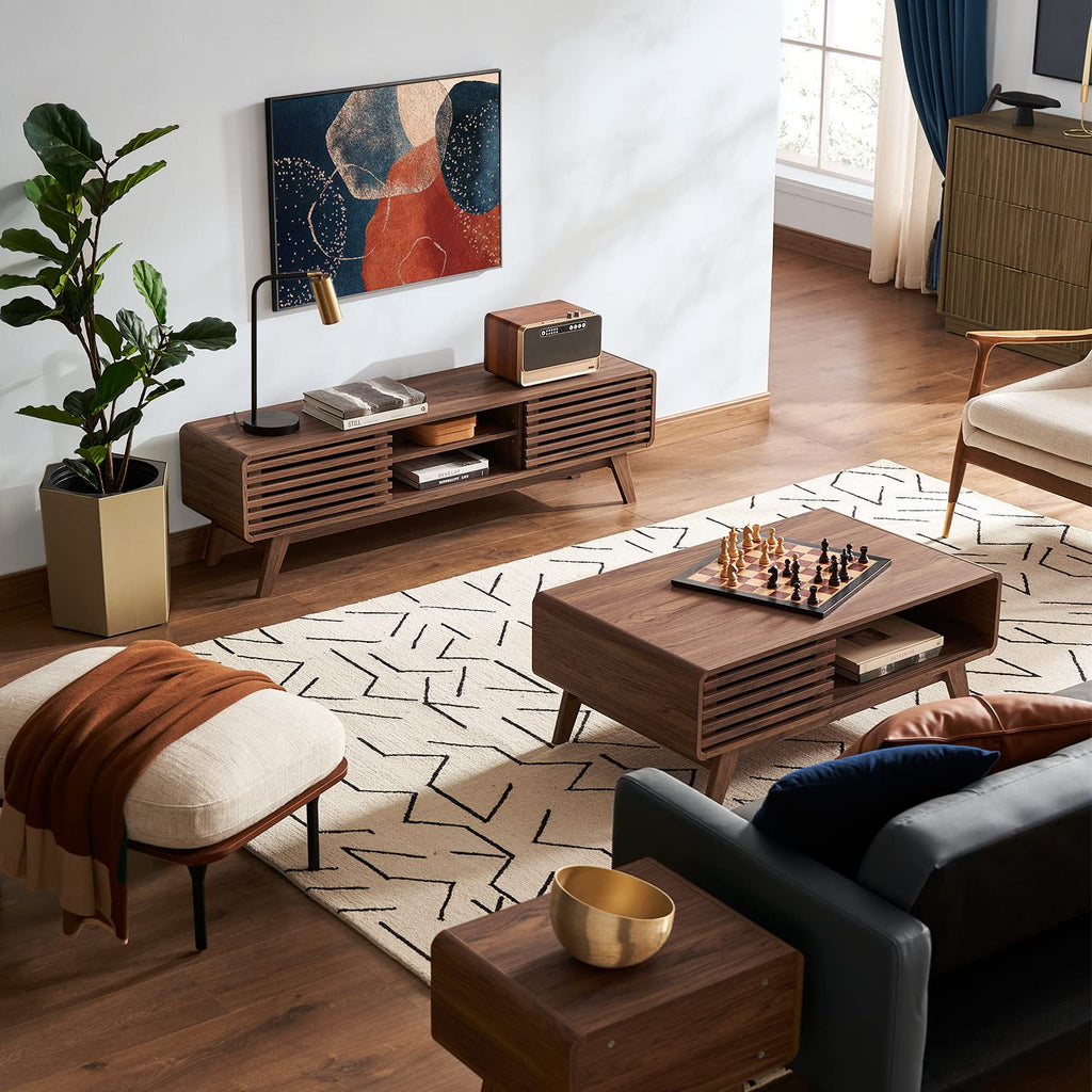 mopio Ensley 59" Walnut TV Stand for 55/60/65 inch TV