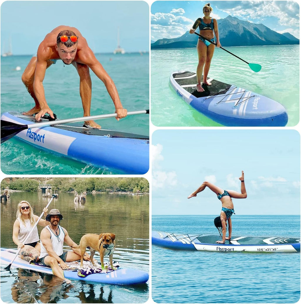 Premium Stand Up Paddle Board, Yoga Board with Durable SUP Accessories & Carry Bag | Wide Stance, Surf Control, Non-Slip Deck, Leash, Paddle and Pump for Youth & Adult