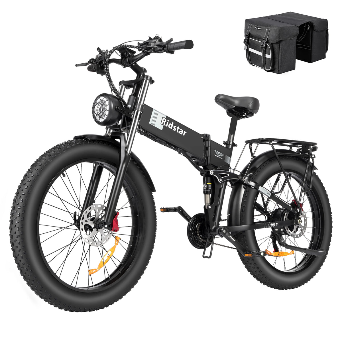 Eletric Bike for Adults, 750W Motor 48V 20Ah Removable Battery 26?? Fat Tire Folding E-Bike Shimano 21-Speed MTB Cycling UL2849