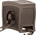 Suncast Aquawinder 125?? Wicker Garden Hose Reel ?C Lightweight Portable Hands ?C Free Water Powered Retractable Hose Reel ?C Java
