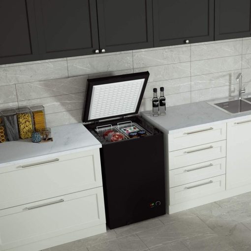 Northair Chest Freezer ?C 3.5 Cu Ft with 2 Removable Baskets ?C Reach In Freezer Chest ?C Quiet Compact Freezer ?C 7 Temperature Settings ?C Black