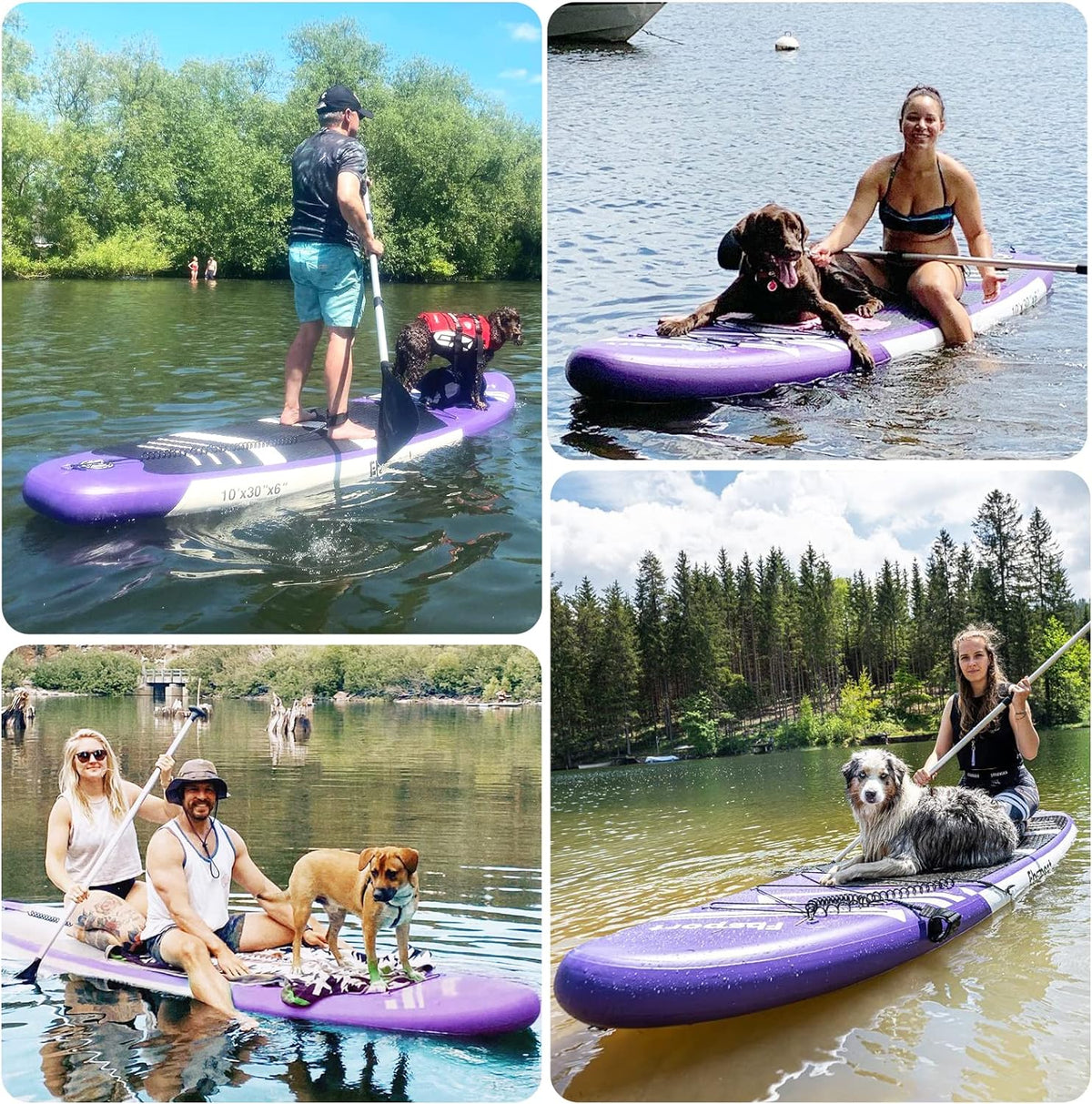 Premium Stand Up Paddle Board, Yoga Board with Durable SUP Accessories & Carry Bag | Wide Stance, Surf Control, Non-Slip Deck, Leash, Paddle and Pump for Youth & Adult