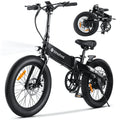 isinwheel U5-W Electric Bike Adult 500W, 20MPH, Max Range 45+ Mile E Bike, 20" Folding Bikes, 48V Removable Battery Electric Bicycle