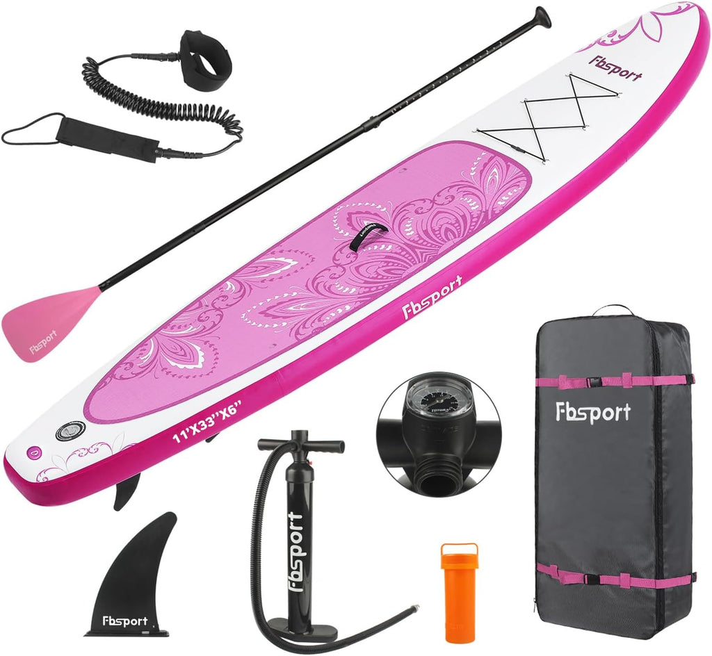 Premium Stand Up Paddle Board, Yoga Board with Durable SUP Accessories & Carry Bag | Wide Stance, Surf Control, Non-Slip Deck, Leash, Paddle and Pump for Youth & Adult