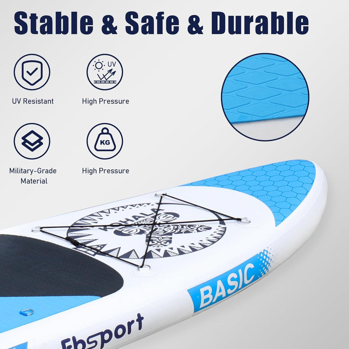 Premium Stand Up Paddle Board, Yoga Board with Durable SUP Accessories & Carry Bag | Wide Stance, Surf Control, Non-Slip Deck, Leash, Paddle and Pump for Youth & Adult