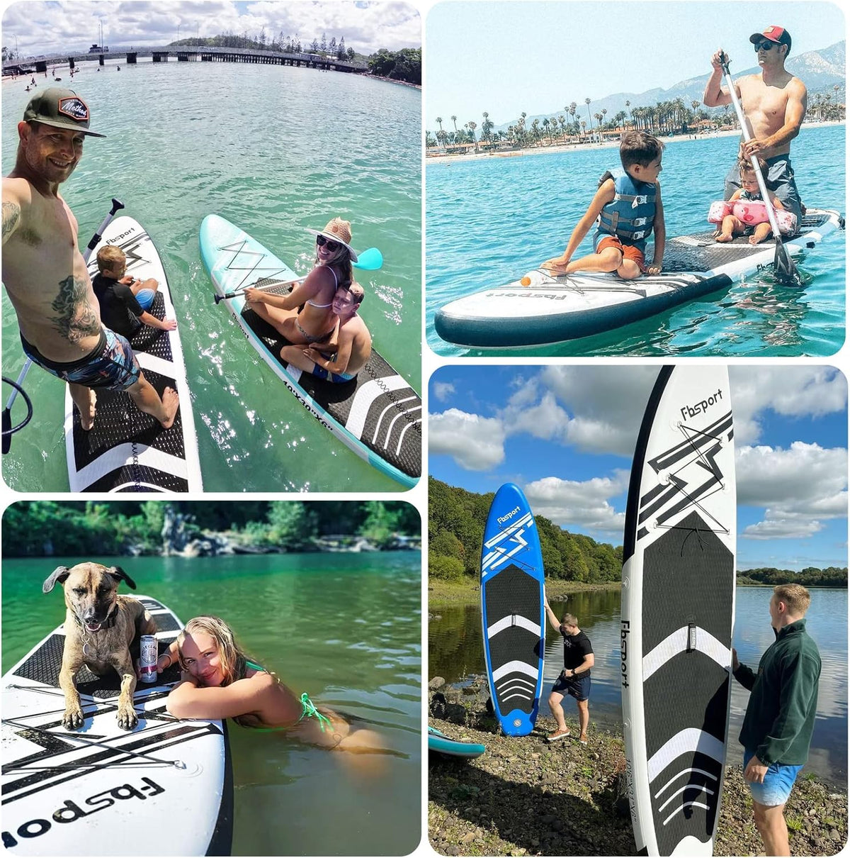 Premium Stand Up Paddle Board, Yoga Board with Durable SUP Accessories & Carry Bag | Wide Stance, Surf Control, Non-Slip Deck, Leash, Paddle and Pump for Youth & Adult