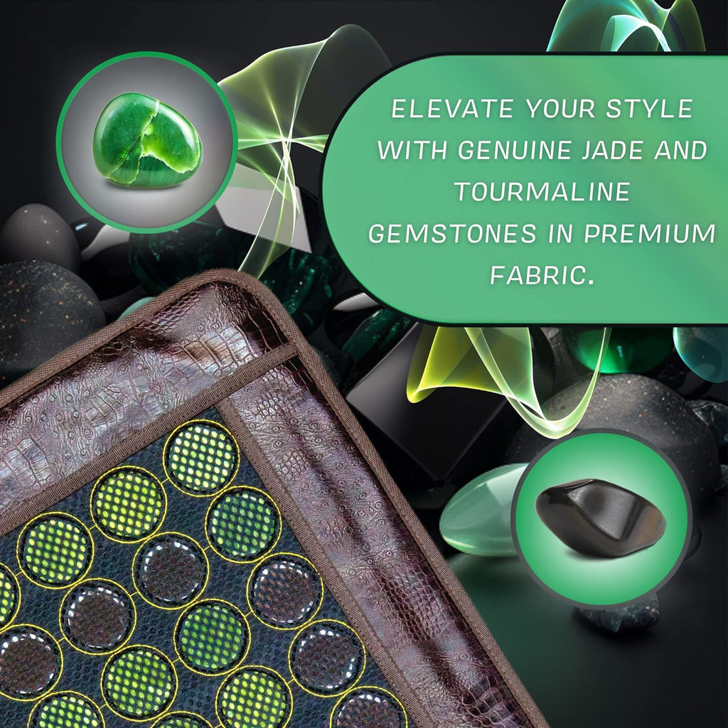 HealthyLine Far Infrared Heating Pad - Hot Stones Jade Tourmaline - Negative Ions - Mesh JT Mat Full 7224 Soft Light InfraMat Pro?