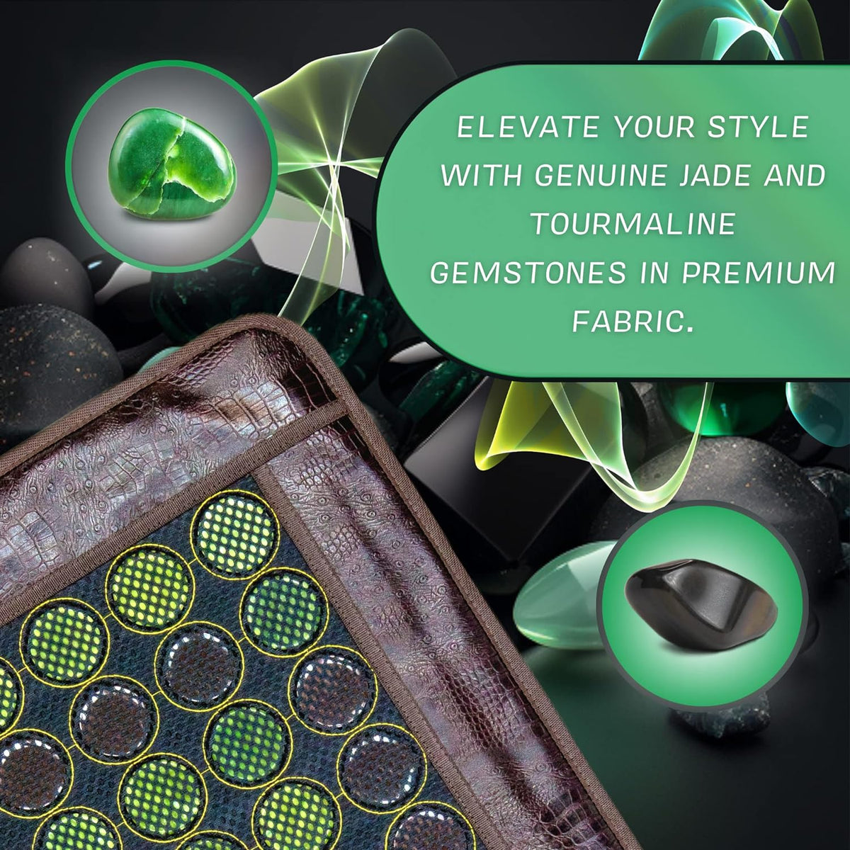 HealthyLine Far Infrared Heating Pad - Hot Stones Jade Tourmaline - Negative Ions - Mesh JT Mat Full 7224 Soft Light InfraMat Pro?