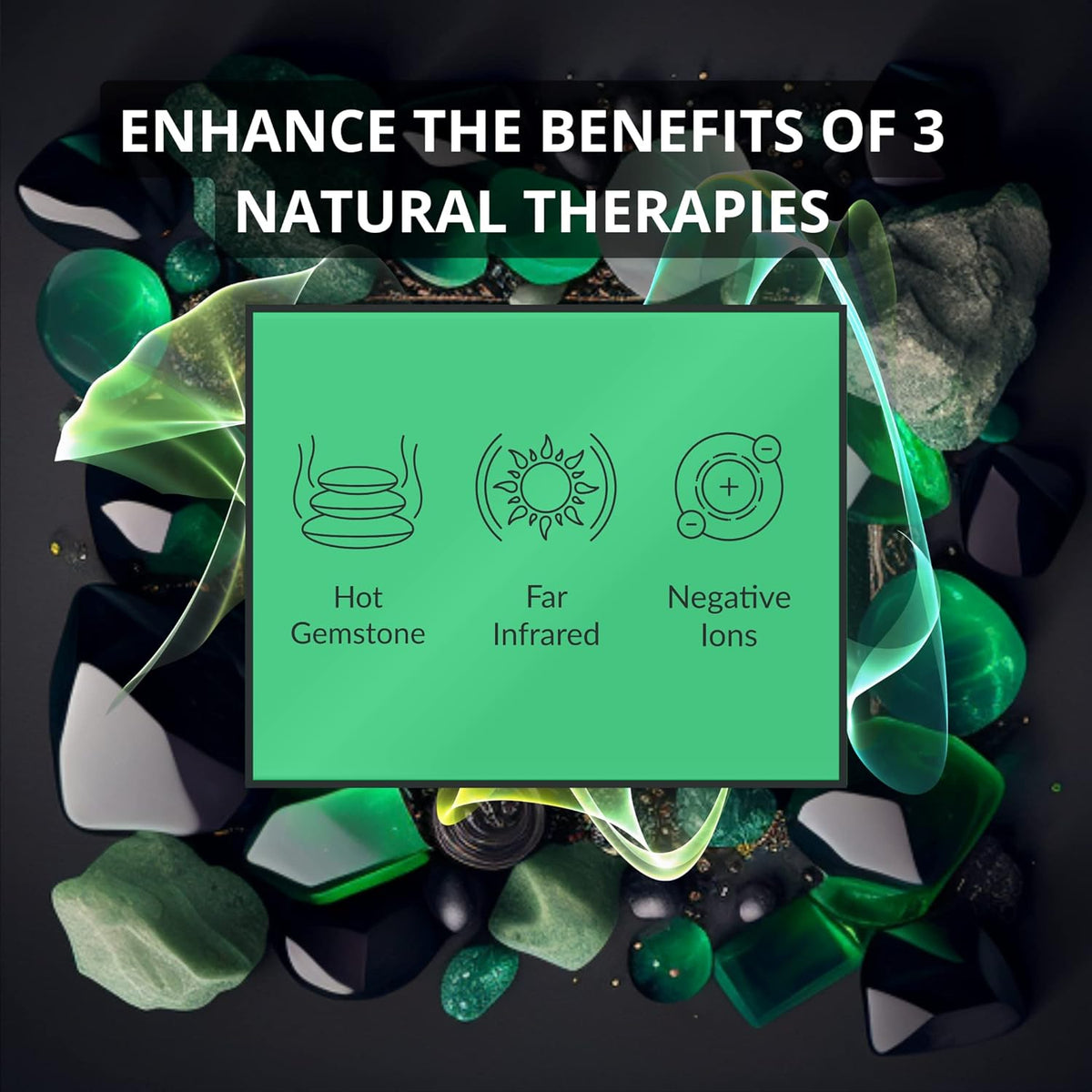 HealthyLine Far Infrared Heating Pad - Hot Stones Jade Tourmaline - Negative Ions - Mesh JT Mat Full 7224 Soft Light InfraMat Pro?