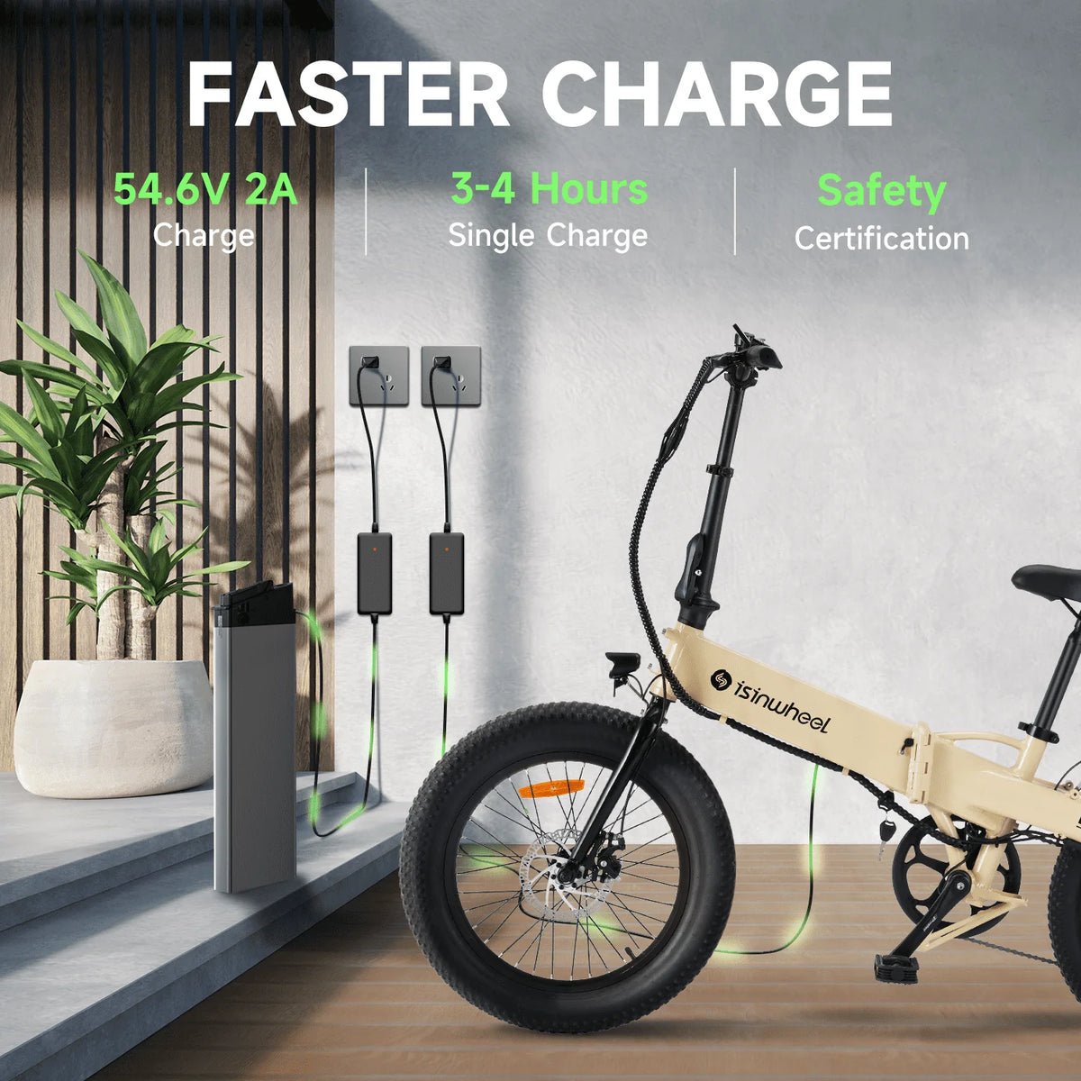 isinwheel U5-W Electric Bike Adult 500W, 20MPH, Max Range 45+ Mile E Bike, 20" Folding Bikes, 48V Removable Battery Electric Bicycle