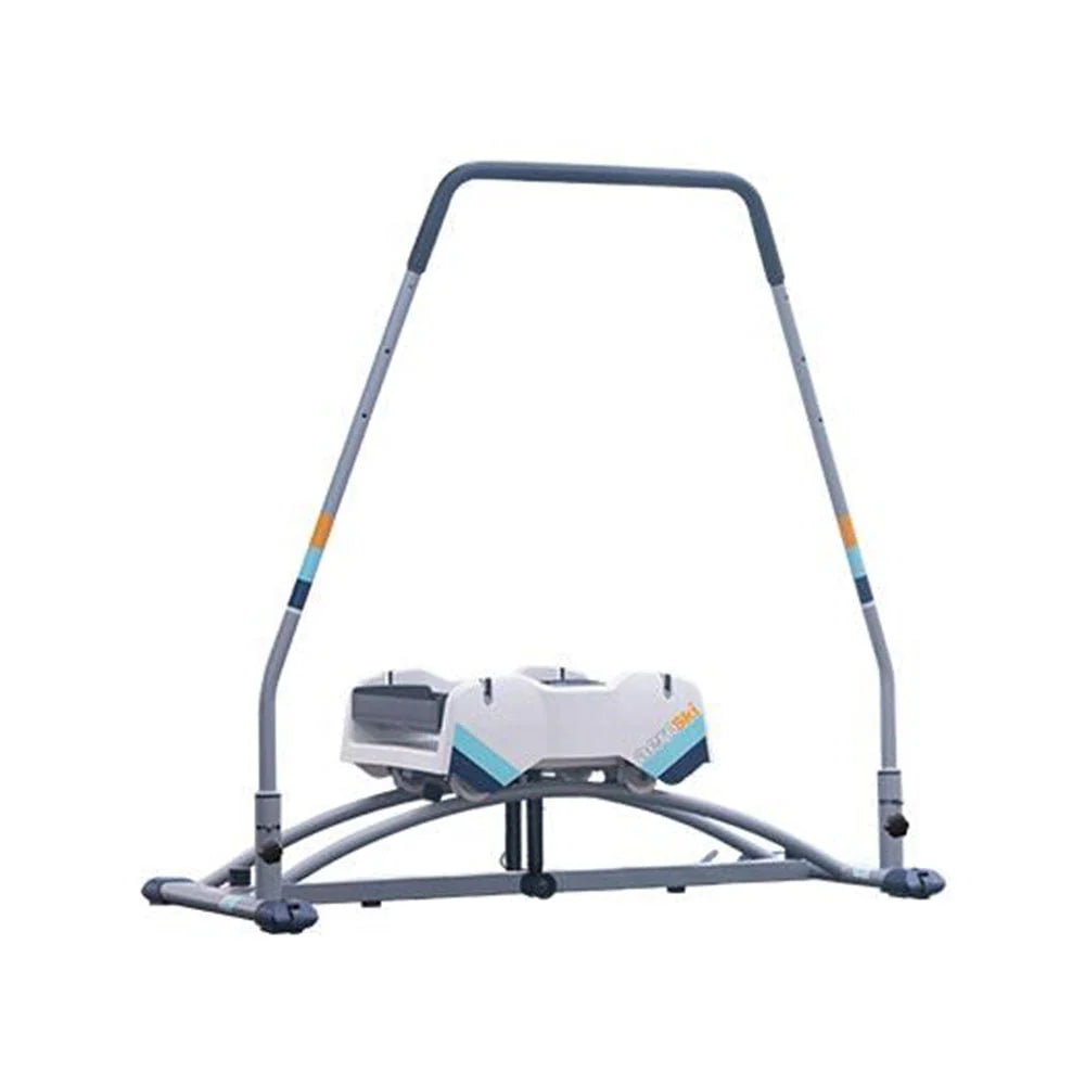 Aeroski 2.0 Ski Fitness Workout Machine with Recoil Spring Resistance, Gray