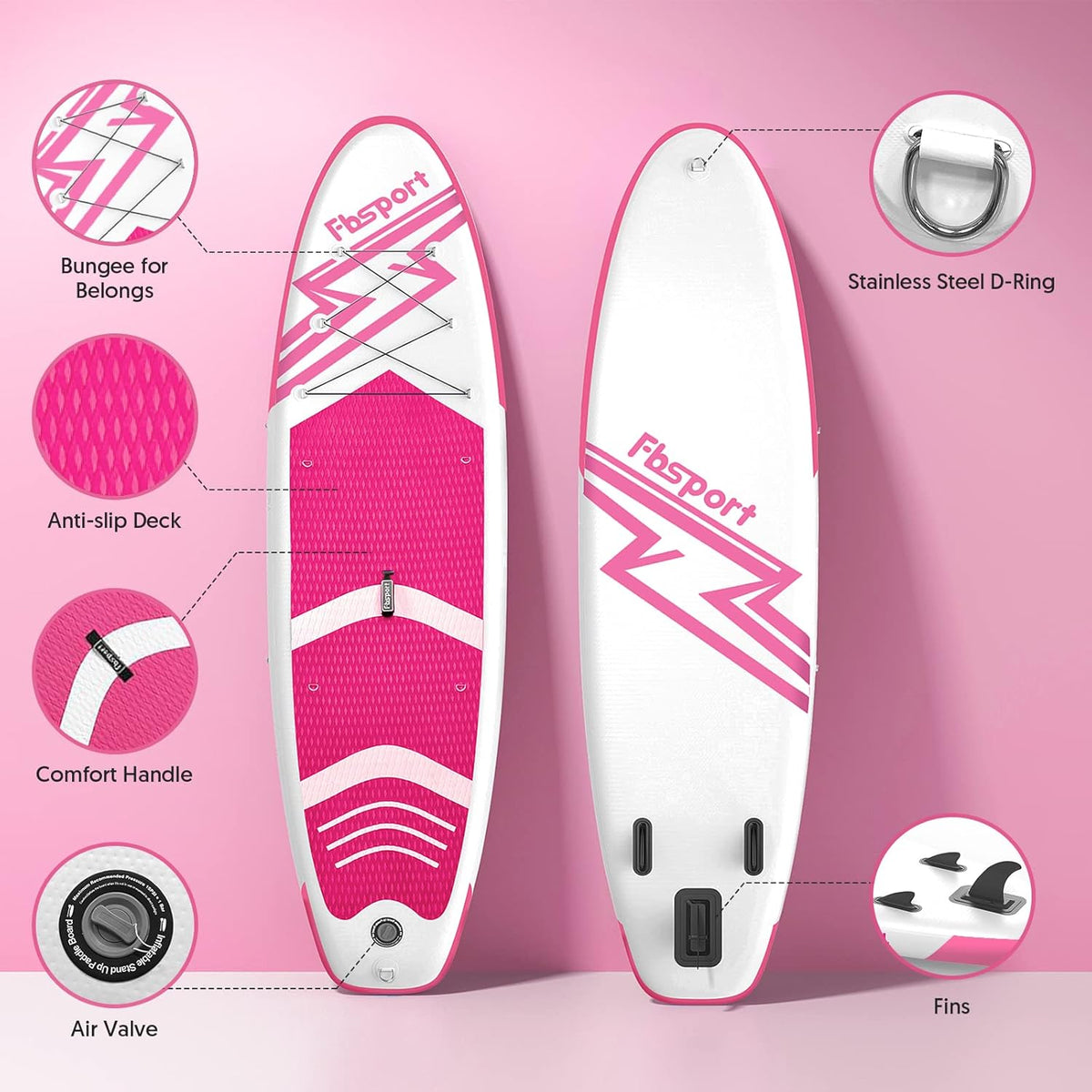 Premium Stand Up Paddle Board, Yoga Board with Durable SUP Accessories & Carry Bag | Wide Stance, Surf Control, Non-Slip Deck, Leash, Paddle and Pump for Youth & Adult