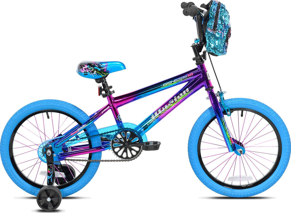 Genesis 18 Illusion Girl's Bike, Blue/Purple
