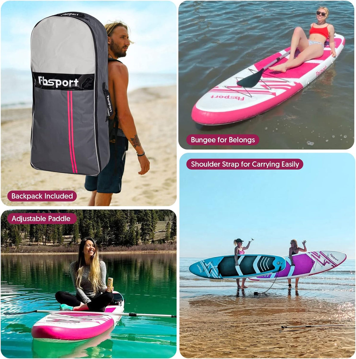 Premium Stand Up Paddle Board, Yoga Board with Durable SUP Accessories & Carry Bag | Wide Stance, Surf Control, Non-Slip Deck, Leash, Paddle and Pump for Youth & Adult