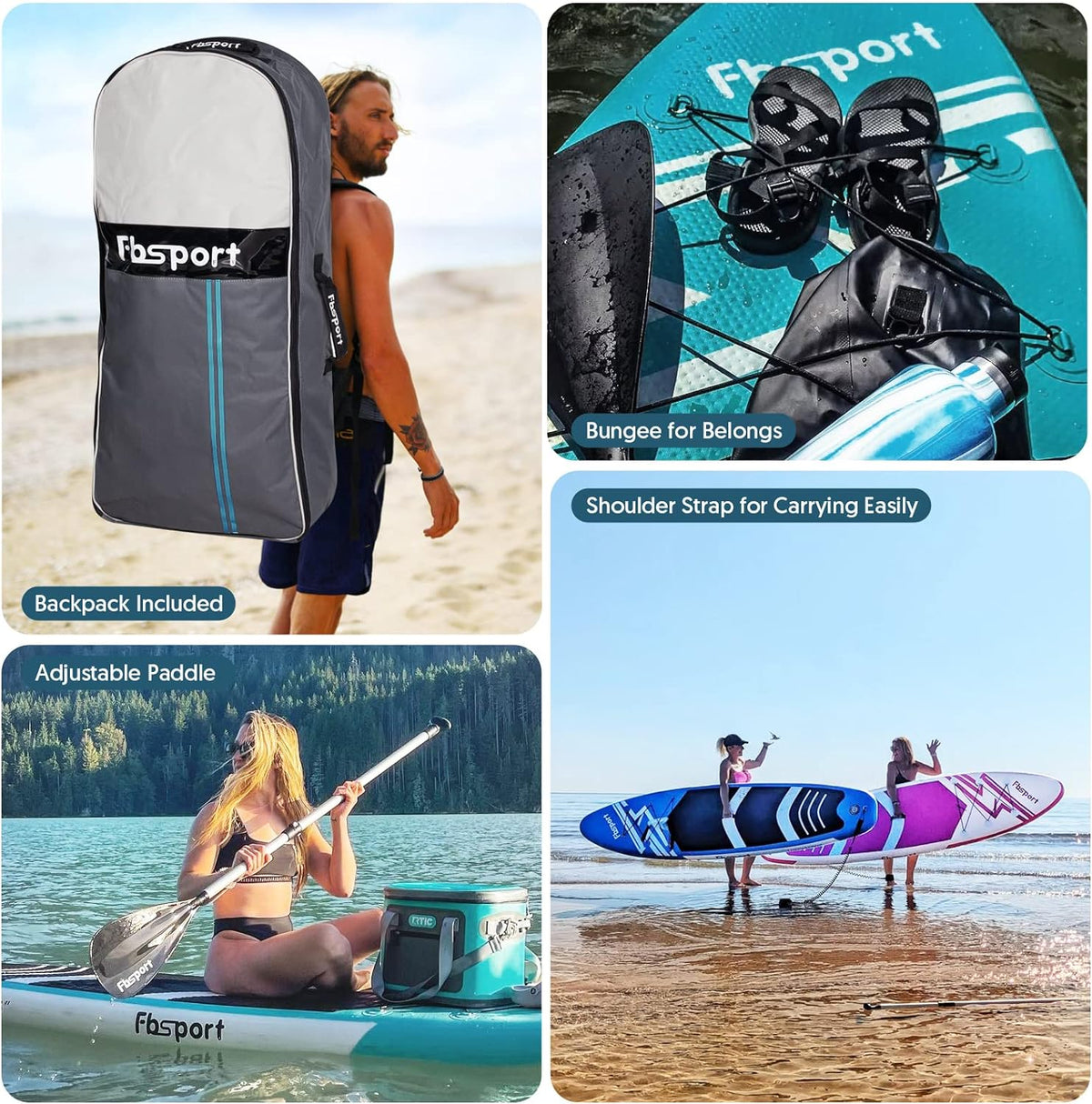 Premium Stand Up Paddle Board, Yoga Board with Durable SUP Accessories & Carry Bag | Wide Stance, Surf Control, Non-Slip Deck, Leash, Paddle and Pump for Youth & Adult