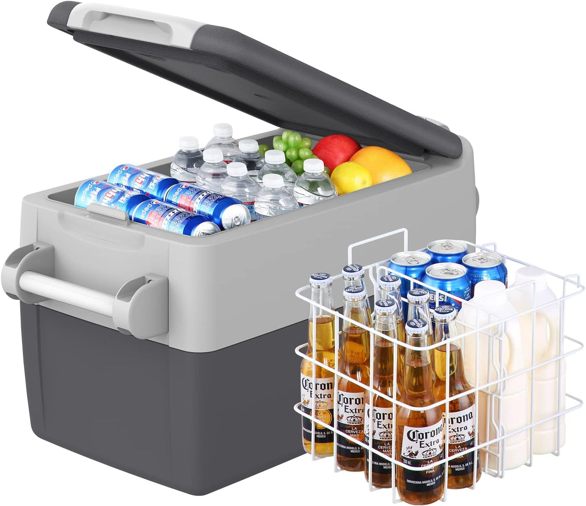 AJ30 Portable Refrigerator,Portable Freezer,32 Quart(30L) Electric Cooler,Car Refrigerator,12/24V DC Cable & 110/240V AC,Car Fridge for Camping,Truck,RV,Travel,Fishing,3-YEAR Warranty