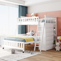 ??Store Closing Sale??Bunk Bed-  Gray +6drawers +3shelves