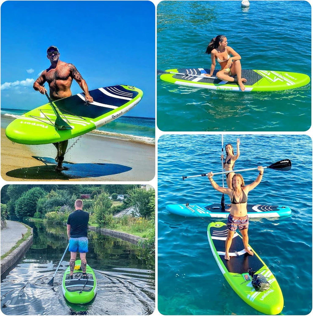 Premium Stand Up Paddle Board, Yoga Board with Durable SUP Accessories & Carry Bag | Wide Stance, Surf Control, Non-Slip Deck, Leash, Paddle and Pump for Youth & Adult