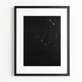 Custom night sky constellation star map printed on 16x20 archival matte paper