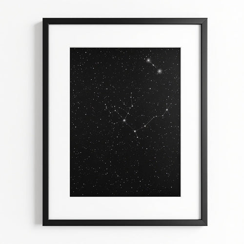 Custom night sky constellation star map printed on 16x20 archival matte paper