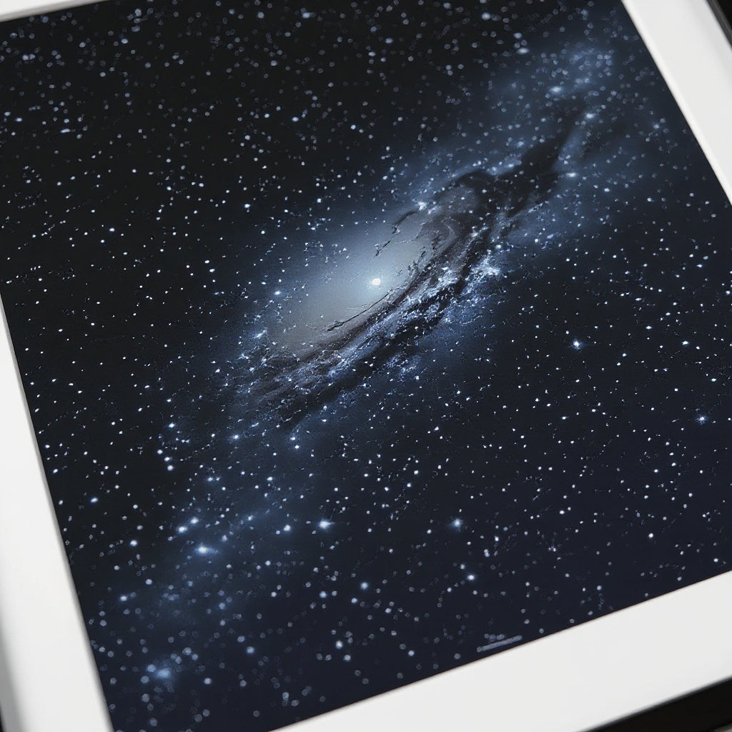 Texture detail of premium canvas weave and high-contrast star chart printing