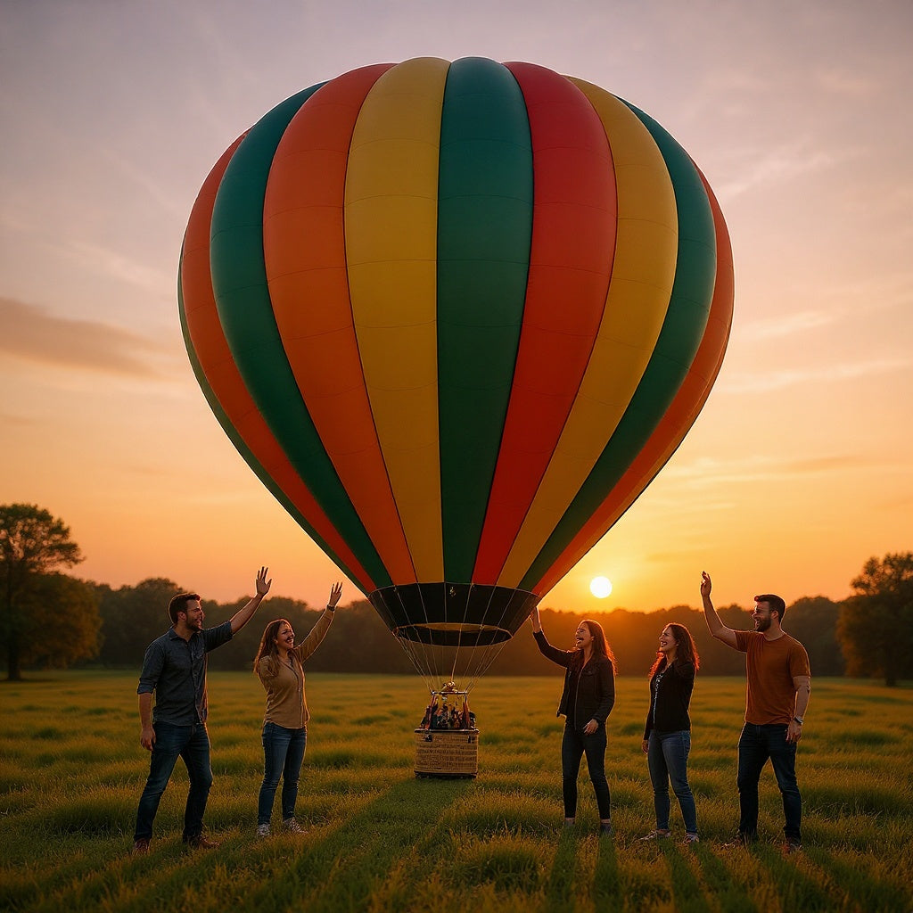Personalized digital balloon flight gift certificate with 12-month booking validity
