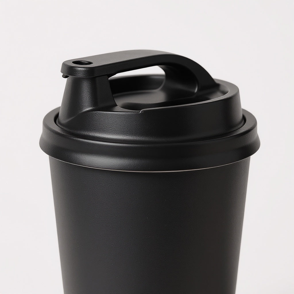 Leak-proof flip-top lid seal and double-wall vacuum insulation cross-section